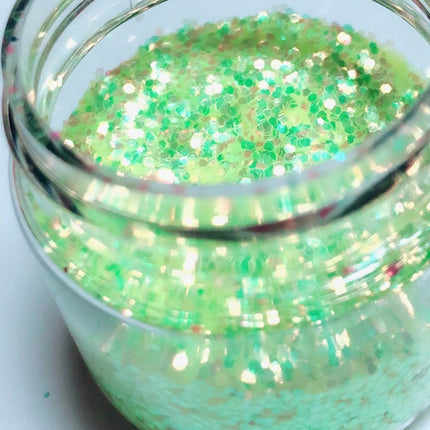 Inked Doll Cosmetics - ELECTRIC LIME! *UV* Chunky Iridescent Glamdoll Glitter