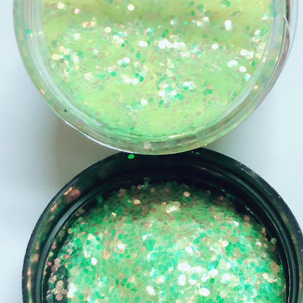 Inked Doll Cosmetics - ELECTRIC LIME! *UV* Chunky Iridescent Glamdoll Glitter