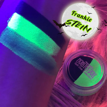 Inked Doll Cosmetics - (HUGE!) Monster Doll FRANKIE STEIN *UV Neon Pastel* SPLIT LINER/FACE/BODY PAINT!