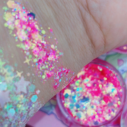 Inked Doll Cosmetics - BACHELORETTE Mermaid Jelly (Face/Body/Hair) Glitter Gel