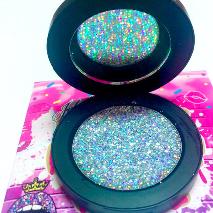 Inked Doll Cosmetics - "GLASS DOLLHOUSE!" Single Pressed Glitter Palette