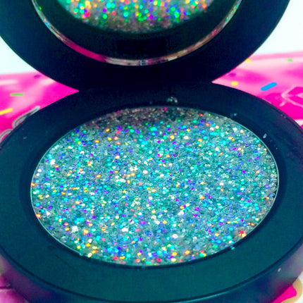 Inked Doll Cosmetics - "GLASS DOLLHOUSE!" Single Pressed Glitter Palette