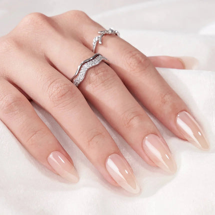 Nail Pop Studio - Mirror Glaze Almond Nails - Press On Nails | Long Lasting & Reusable