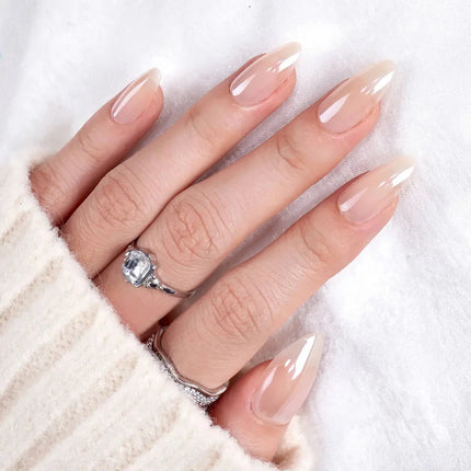 Nail Pop Studio - Mirror Glaze Almond Nails - Press On Nails | Long Lasting & Reusable