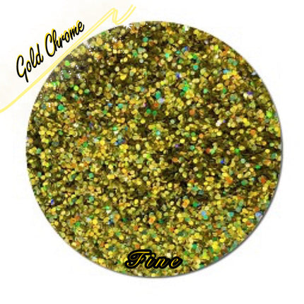 Inked Doll Cosmetics - GOLD CHROME (CHUNKY or FINE) Holographic Glamdoll Glitter