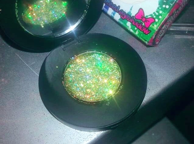 Inked Doll Cosmetics - "GOLD CHROME!" Single Pressed Glitter Palette