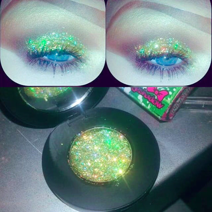 Inked Doll Cosmetics - "GOLD CHROME!" Single Pressed Glitter Palette
