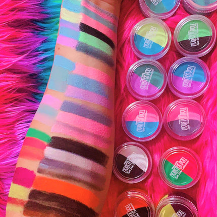 Inked Doll Cosmetics - (HUGE!) Monster Doll HONEY SWAMP *UV NEON PASTEL* Split Liner/Face/Body Paint