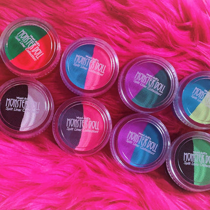 Inked Doll Cosmetics - (HUGE!) Monster Doll ROCHELLE GOYLE *UV Neon Pastel* SPLIT LINER/FACE/BODY PAINT!
