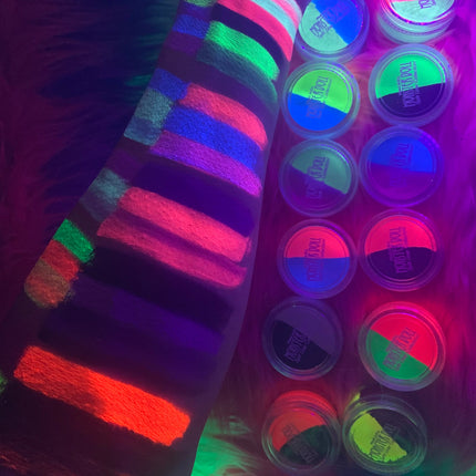 Inked Doll Cosmetics - (HUGE!) Monster Doll MOANICA D'KAY *UV Neon Pastel* SPLIT LINER/FACE/BODY PAINT