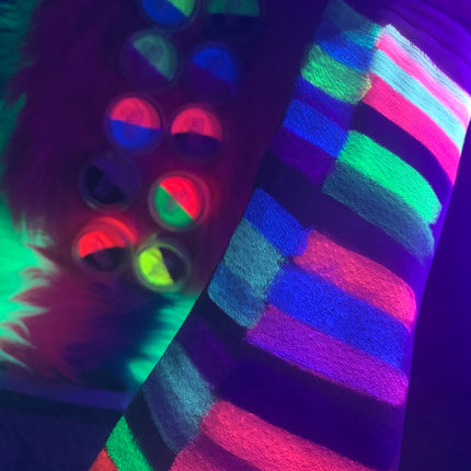 Inked Doll Cosmetics - (HUGE!) Monster Doll HONEY SWAMP *UV NEON PASTEL* Split Liner/Face/Body Paint