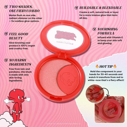 Profusion Cosmetics - Turn Up The Heat Soft Matte & Shimmer Blush Duo