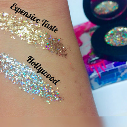Inked Doll Cosmetics - "HOLLYWOOD!" Single Pressed Glitter Palette