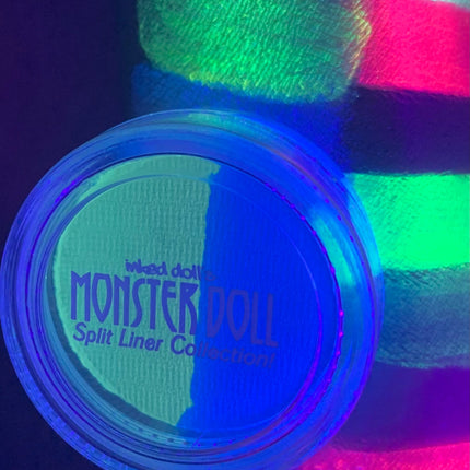 Inked Doll Cosmetics - (HUGE!) Monster Doll HONEY SWAMP *UV NEON PASTEL* Split Liner/Face/Body Paint