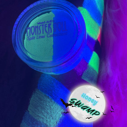Inked Doll Cosmetics - (HUGE!) Monster Doll HONEY SWAMP *UV NEON PASTEL* Split Liner/Face/Body Paint