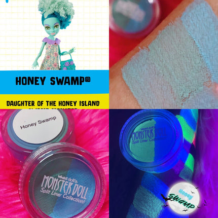 Inked Doll Cosmetics - (HUGE!) Monster Doll HONEY SWAMP *UV NEON PASTEL* Split Liner/Face/Body Paint