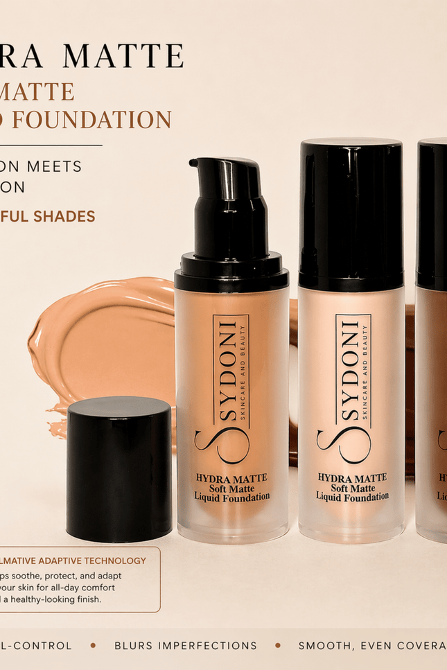 Sydoni - MOST LOVED! HYDRA MATTE SOFT MATTE LIQUID FOUNDATION 1.1 FL. OZ. (24 SHADES)