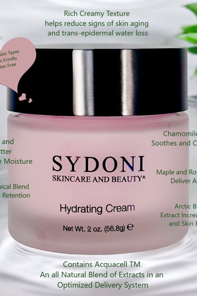 Sydoni - MOST LOVED! HYDRATING CREAM with BOTANICAL HUMECTANTS and SHEA BUTTER Net Wt. 2oz. (56.8g)