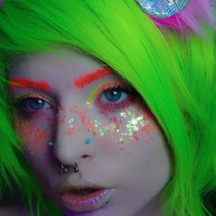 Inked Doll Cosmetics - LOUD LEMON "Rave Lites" (BLACKLITE UV REACTIVE POWDERS)
