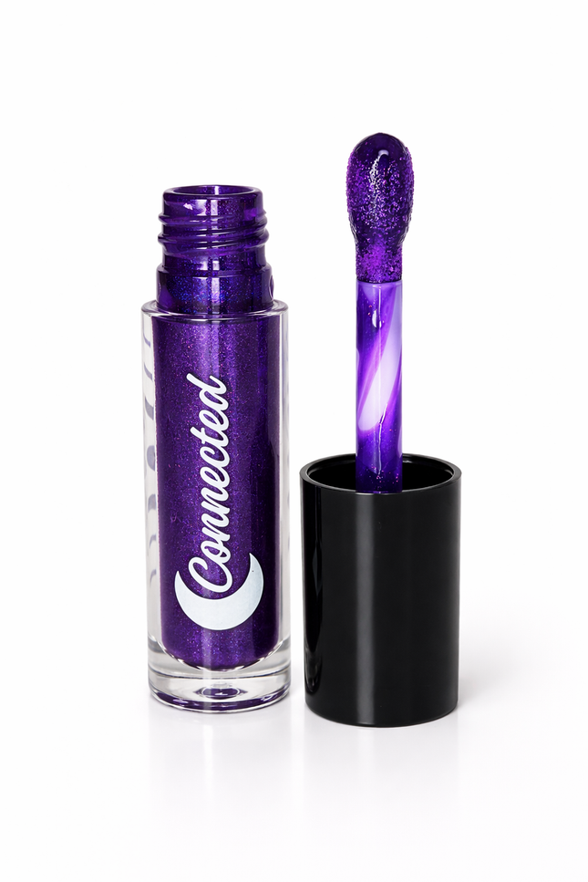 Connected Boutique - Tempted - Dark Purple Glitter Lip Gloss – Sparkle & Shine