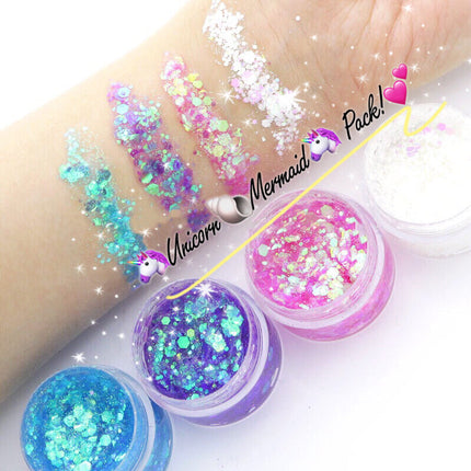 Inked Doll Cosmetics - UNICORN MERMAID Glitter JELLY Pack! (4 Pack)
