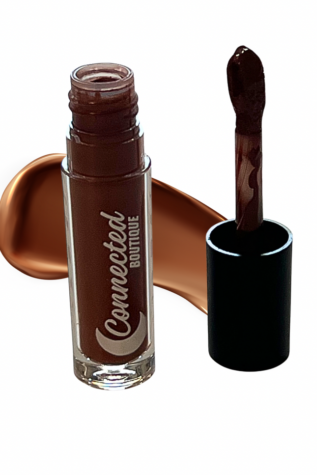 Connected Boutique - Downtown - Brown Bold Longwear Liquid Lipstick – Transfer‑Proof Matte