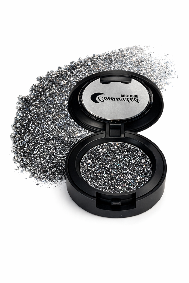 Connected Boutique - Meteorite Black Glitter Eyeshadow – Edgy Sparkle