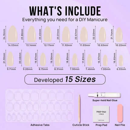 Nail Pop Studio - Mirror Glaze Almond Nails - Press On Nails | Long Lasting & Reusable