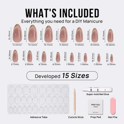Nail Pop Studio - Knightshield Almond Nails - Press On Nails | Long Lasting & Reusable