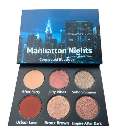 Connected Boutique - Manhattan Nights Eyeshadow Palette – Day‑to‑Night Neutrals
