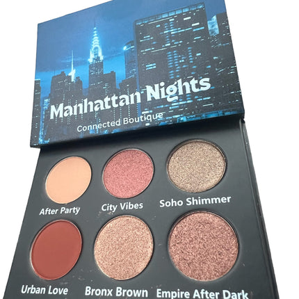 Connected Boutique - Manhattan Nights Eyeshadow Palette – Day‑to‑Night Neutrals