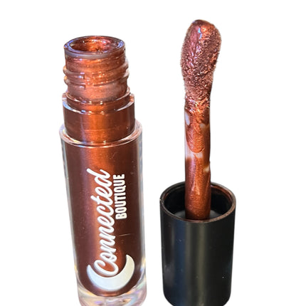 Connected Boutique - Mocha- Chocolate brown Metallic Lip Gloss