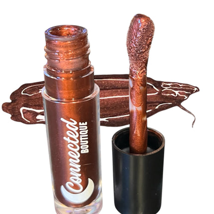 Connected Boutique - Mocha- Chocolate brown Metallic Lip Gloss