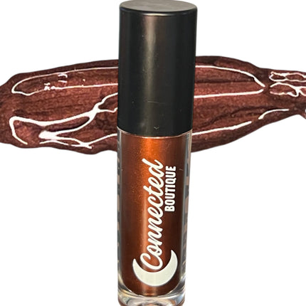 Connected Boutique - Mocha- Chocolate brown Metallic Lip Gloss