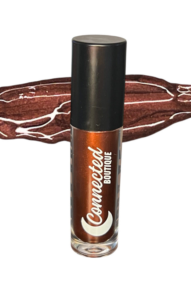 Connected Boutique - Mocha- Chocolate brown Metallic Lip Gloss