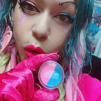 Inked Doll Cosmetics - (HUGE!) Monster Doll RIVER STYXX *UV Neon Pastel* SPLIT LINER/FACE/BODY PAINT