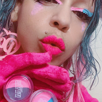 Inked Doll Cosmetics - (HUGE!) Monster Doll ZOMBY GAGA *UV Neon Pastel* SPLIT LINER/ FACE/ BODY PAINT