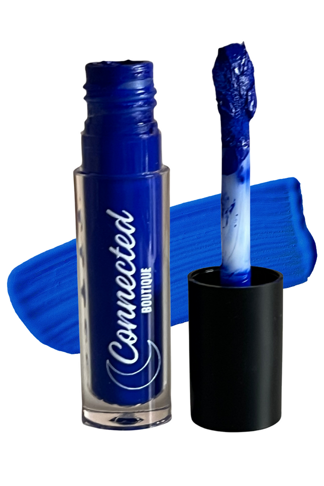 Connected Boutique - Vue- Matte Blue Bold Longwear Liquid Lipstick – Transfer‑Proof Matte