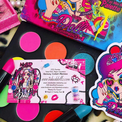 Inked Doll Cosmetics - ISSA MOOD!! 9 PC MINI *BLACKLIGHT* NEON PALETTE