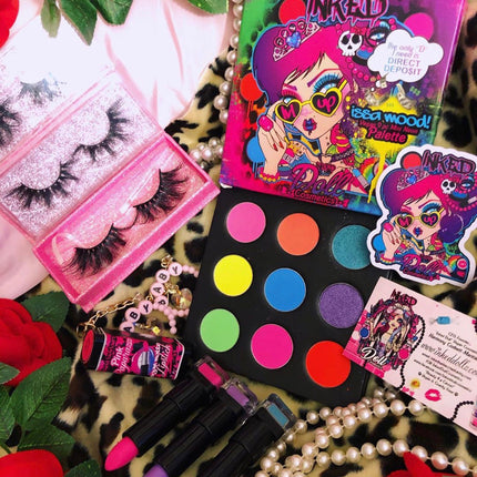 Inked Doll Cosmetics - ISSA MOOD!! 9 PC MINI *BLACKLIGHT* NEON PALETTE