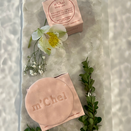 m'Chel Haircare - High Shine Shampoo + Weightless Daily Conditioner Bars Bundle