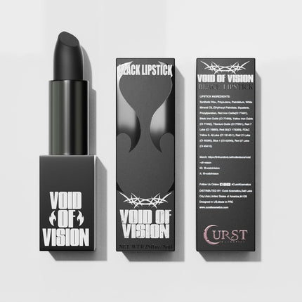 Curst Kosmetics - Void Of Vision - Black Lipstick