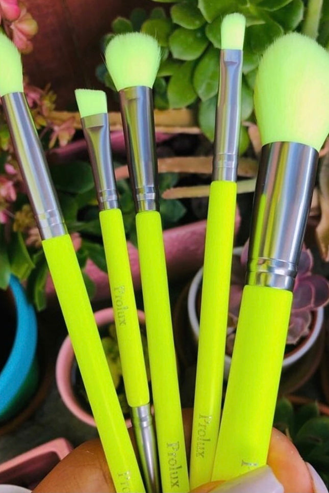 Prolux Cosmetics - Deluxe 5 Piece Neon Brush Set