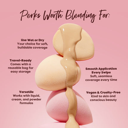 Profusion Cosmetics - Blending Essentials Makeup Sponge & Puff Set