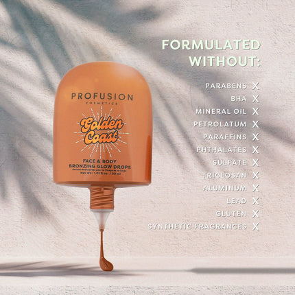 Profusion Cosmetics - Golden Coast - Face & Body Bronzing Glow Drops
