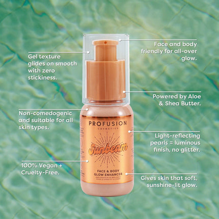 Profusion Cosmetics - West Coast Glow | Sunbeam Face & Body Glow Enhancer