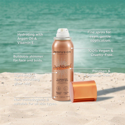 Profusion Cosmetics - West Coast Glow | Sunkissed Illuminating Highlight Mist
