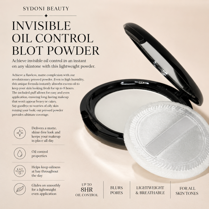 Sydoni - MOST LOVED! INVISIBLE OIL CONTROL BLOT POWDER 10g. .35 OZ