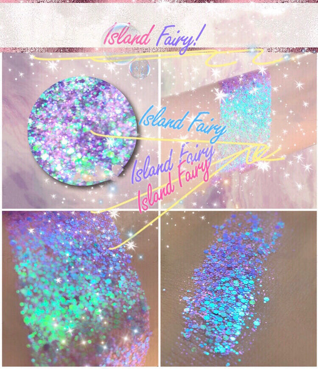 Inked Doll Cosmetics - ISLAND FAIRY *LMT EDT* Summer Festival Pressed Glitter