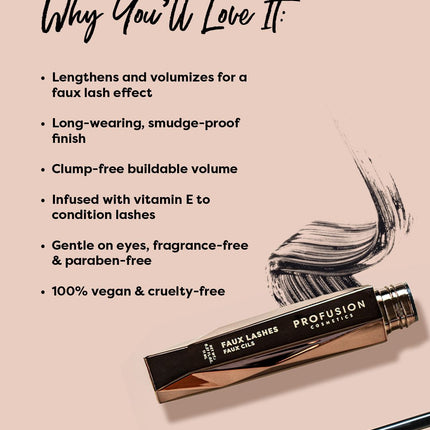 Profusion Cosmetics - Faux Lashes | Lengthening & Volumizing Mascara
